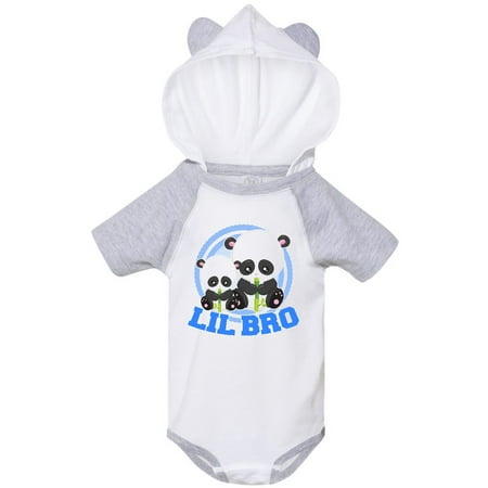 Inktastic lil bro panda Gift Baby Boy or Baby Girl Bodysuit