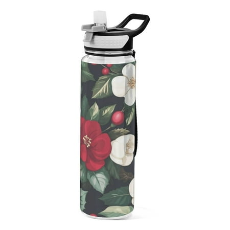 Sports Water Bottle 1000ML Tritan Food Grade Clear Water Bottle Fitness Outdoor Sports BikeRed and White Flowers
Sports Water Bottle 1000ML Tritan Food Grade Clear Water Bottle Fitness Outdoor Sports BikeRed and White Flowers