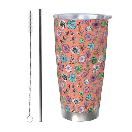 Logiee Color Flowers Print 20OZ Car Cup with Lid Stainless Steel Vacuum Insulated Double Wall Travel Tumbler Durable Insulated Coffee Mug Thermal Cup with Straw-Straw Two-piece Set
Logiee Color Flowers Print 20OZ Car Cup with Lid Stainless Steel Vacuum Insulated Double Wall Travel Tumbler Durable Insulated Coffee Mug Thermal Cup with Straw-Straw Two-piece Set