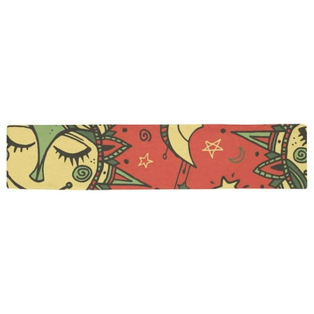 MKHERT Funny Moon And Stars Table Runner for Kitchen Wedding Party Home Decor 16x72 inch
MKHERT Funny Moon And Stars Table Runner for Kitchen Wedding Party Home Decor 16x72 inch