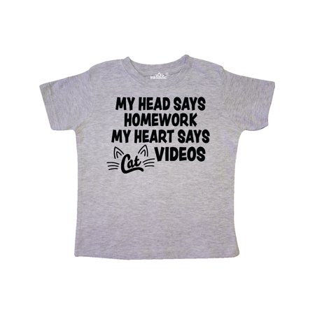 Inktastic My Head Says Homework My Heart Says Cat Videos Gift Toddler Boy or Toddler Girl T-Shirt
Inktastic My Head Says Homework My Heart Says Cat Videos Gift Toddler Boy or Toddler Girl T-Shirt