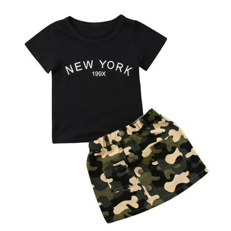 Baby Girls Short Sleeve T-shirt Camouflage Skirt Set Summer Casual Outfits for Newborn Infant Toddler Kids 6M-4T
Baby Girls Short Sleeve T-shirt Camouflage Skirt Set Summer Casual Outfits for Newborn Infant Toddler Kids 6M-4T