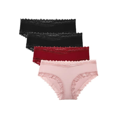 Anwell Women s Hipster Panties Lace Assorted Underwear 4-Pack