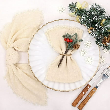 10pcs Dinner Cloth Napkins Washable Napkins Weddings Party Decorative Napkins