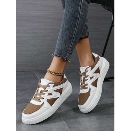 Ladies‘ Lace-up Casual Sports Sneakers White Lightweight Street Fashionable And Simple Skateboard Shoes For Women
Ladies‘ Lace-up Casual Sports Sneakers White Lightweight Street Fashionable And Simple Skateboard Shoes For Women