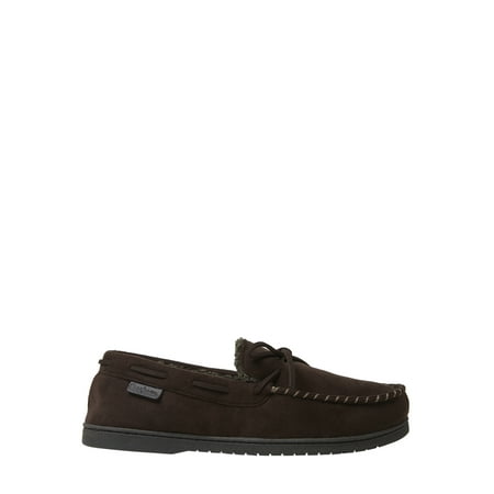 Dearfoams Men s Toby Microsuede Moccasin with Tie Slippers