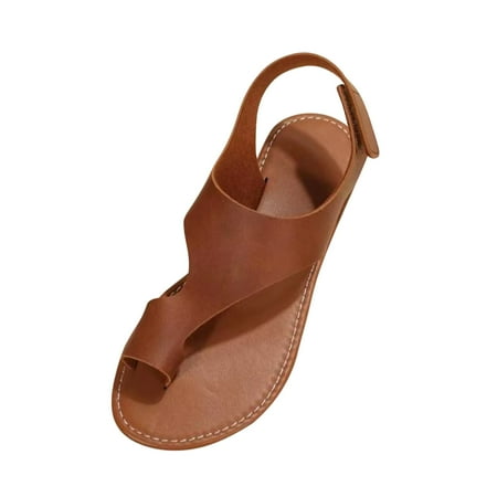 KIJBLAE Women s Summer Toe Ring Sandals Solid Color Flat Sandals Beach Shoes Ankle Strap Sandals Slip-On Sandals Ladies Sandals Brown 41
KIJBLAE Women s Summer Toe Ring Sandals Solid Color Flat Sandals Beach Shoes Ankle Strap Sandals Slip-On Sandals Ladies Sandals Brown 41