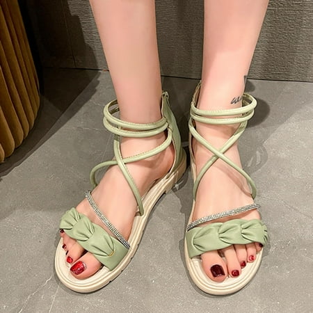 Lydiaunistar Women s Flat Bottomed Slippers Leaky Toe Pleated Comfortable and Breathable Sandals Green 7.5()
Lydiaunistar Women s Flat Bottomed Slippers Leaky Toe Pleated Comfortable and Breathable Sandals Green 7.5()