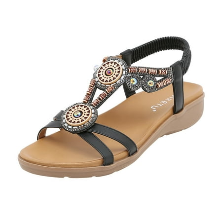 GNEIKDEING Women s Summer Rhinestones Non Slip Elastic Band Fish Mouth Wedges Beach Open Toe Breathable Sandals Shoes Gift on Clearance
GNEIKDEING Women s Summer Rhinestones Non Slip Elastic Band Fish Mouth Wedges Beach Open Toe Breathable Sandals Shoes Gift on Clearance