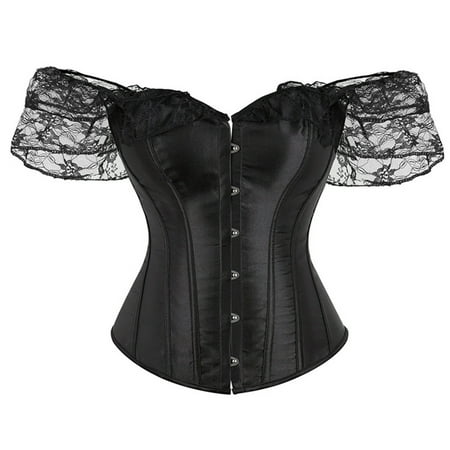 Huachen Women s Fashion Satin with Lace Short-Sleeved Body Corset Shapewear Top Black/XL
Huachen Women s Fashion Satin with Lace Short-Sleeved Body Corset Shapewear Top Black/XL