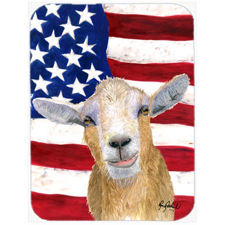 Caroline's Treasures Goat USA American Glass Cutting Board