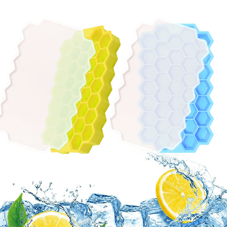 Premium Ice Cube Trays Silicone Ice Cube Molds with Sealing Lid Reusable for Chilled Drinks Whiskey Cocktail Blue+Yellow
Premium Ice Cube Trays Silicone Ice Cube Molds with Sealing Lid Reusable for Chilled Drinks Whiskey Cocktail Blue+Yellow