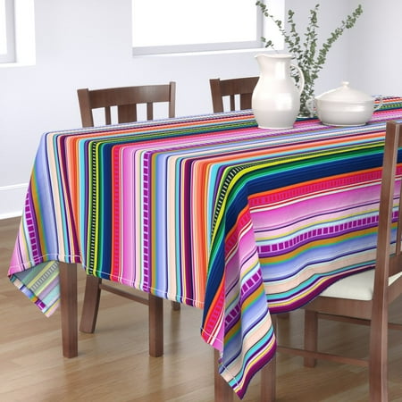Cotton Sateen Tablecloth 90 Square - Serape Stripe Mexican Style Colorful Bright Print Custom Table Linens by Spoonflower
Cotton Sateen Tablecloth 90 Square - Serape Stripe Mexican Style Colorful Bright Print Custom Table Linens by Spoonflower