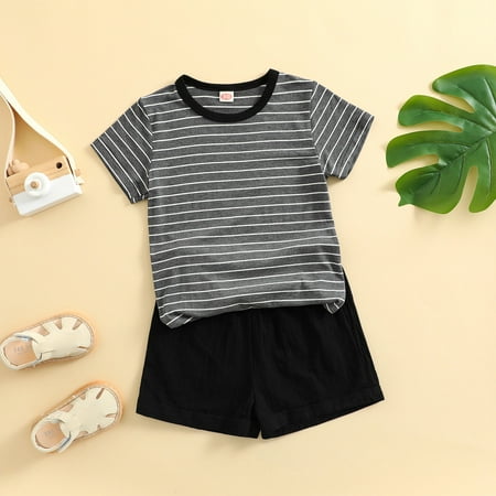 nsendm Kids Toddler Baby Boys Spring Autumn Summer Striped Cotton Short Sleeve T Shirt Shorts Pants Clothes Teen Boy Shirt D 5-6 Years
nsendm Kids Toddler Baby Boys Spring Autumn Summer Striped Cotton Short Sleeve T Shirt Shorts Pants Clothes Teen Boy Shirt D 5-6 Years