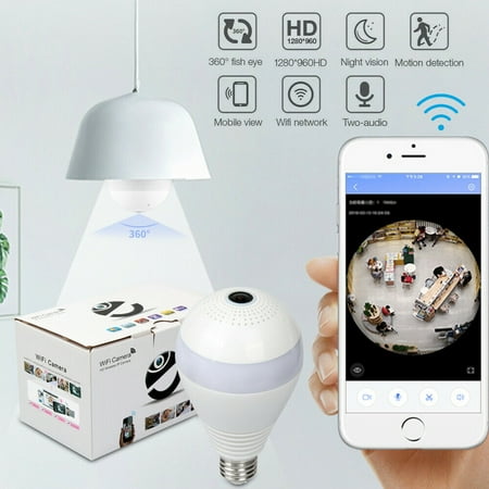 Panoramic Bulb Light mini Camera HD 360 Degree Wifi Wireless CCTV LED Light lamp IP Home cammera
Panoramic Bulb Light mini Camera HD 360 Degree Wifi Wireless CCTV LED Light lamp IP Home cammera