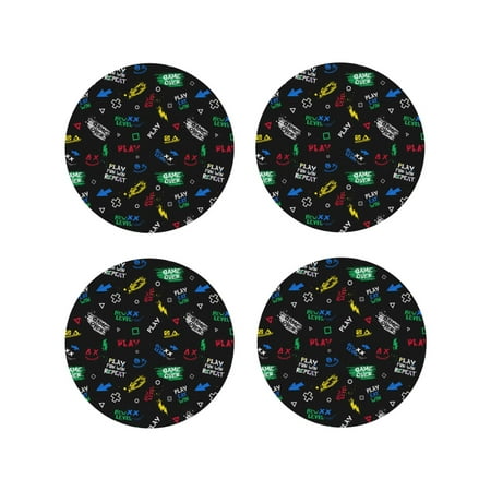 Tebeau Gamepads Print Set of 4 Leather Drink Coasters Round Cup Mat Pad for Home and Kitchen Use 4 -Round Shape
Tebeau Gamepads Print Set of 4 Leather Drink Coasters Round Cup Mat Pad for Home and Kitchen Use 4 -Round Shape