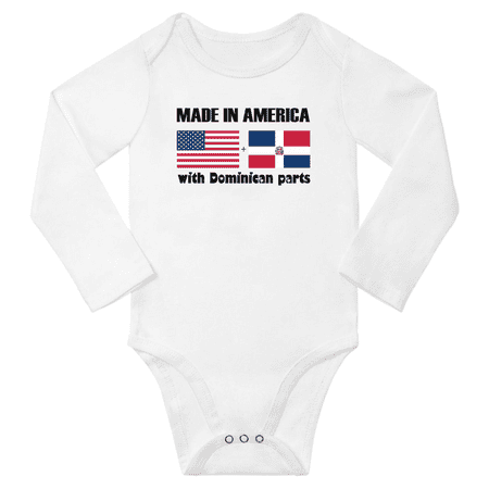 Made in America With Dominican Parts Baby Long Sleeve Bodysuit (White 18 Months)
Made in America With Dominican Parts Baby Long Sleeve Bodysuit (White 18 Months)