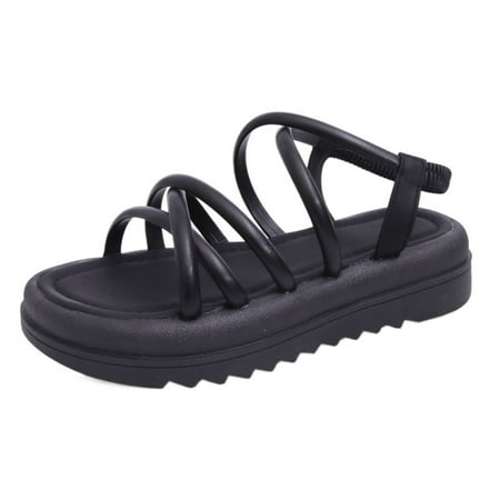 Cathalem Women Summer Thick Bottoming Slip On Breathable Fashion Round Head Beach Solid Color Simple Sandals Black 38
Cathalem Women Summer Thick Bottoming Slip On Breathable Fashion Round Head Beach Solid Color Simple Sandals Black 38