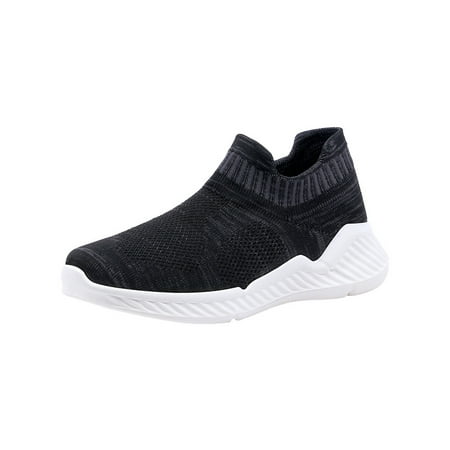 Difumos Mens Lightweight Slip On Walking Shoes Anti-Slip Round Toe Sock Sneaker Work Comfortable Knitted Breathable Flats Black 5
Difumos Mens Lightweight Slip On Walking Shoes Anti-Slip Round Toe Sock Sneaker Work Comfortable Knitted Breathable Flats Black 5