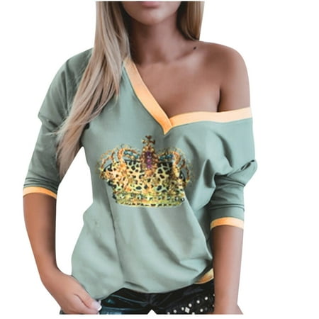 Women s Casual V Neck Tops Long Sleeve Shirts One Shoulder Patchwork Printed Blouses and Tops
Women s Casual V Neck Tops Long Sleeve Shirts One Shoulder Patchwork Printed Blouses and Tops