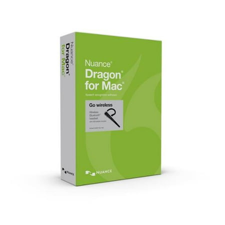 Nuance Dragon V.5.0 With Bluetooth Headset - Box Pack - 1 User - Voice Recognition - Intel-based Mac - English (s601a-gn9-5-0)