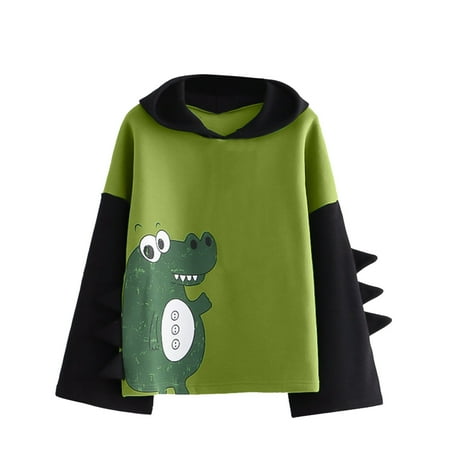 Toddler Girls Boys Dinosaur Hoodie Pullover Sweatshirt Cute Raglan Sleeve Splice Cartoon Hooded Winter Kids Casual Tops Black 120
Toddler Girls Boys Dinosaur Hoodie Pullover Sweatshirt Cute Raglan Sleeve Splice Cartoon Hooded Winter Kids Casual Tops Black 120