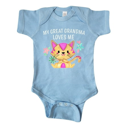Inktastic My Great Grandma Loves Me with Cute Kitten and Flowers Gift Baby Boy or Baby Girl Bodysuit
Inktastic My Great Grandma Loves Me with Cute Kitten and Flowers Gift Baby Boy or Baby Girl Bodysuit
