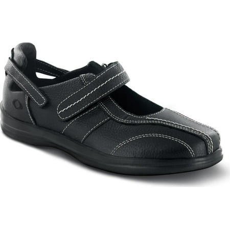 Women s Apex Jane Mary Jane Black Leather 5 XW