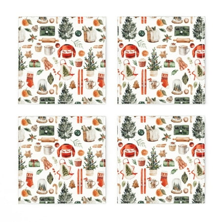Linen Cotton Canvas Cocktail Napkins (Set of 4) - Christmas Winter Presents Tree Holidays Baking Cookies Print Cloth Cocktail Napkins by Spoonflower
Linen Cotton Canvas Cocktail Napkins (Set of 4) - Christmas Winter Presents Tree Holidays Baking Cookies Print Cloth Cocktail Napkins by Spoonflower