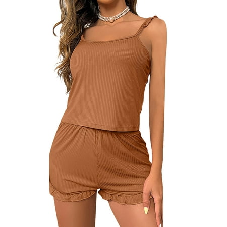 Eyicmarn Women s 2 Piece Lounge Set Pajama Set Sleeveless Cami Tops Casual Shorts Sleepwear Sets
Eyicmarn Women s 2 Piece Lounge Set Pajama Set Sleeveless Cami Tops Casual Shorts Sleepwear Sets