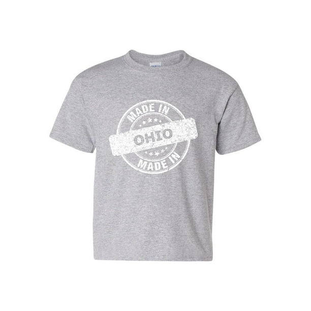 Ohio State Flag Made in Unisex Youth Shirts T-Shirt Tee