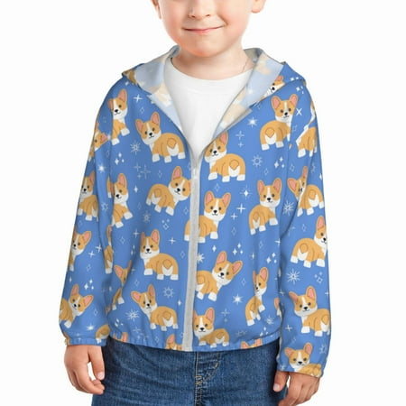 Lukts Kawaii Corgi Print Children s Long-Sleeved Sun Protection Clothing Hooded Sweatshirts for Boys and Girls Outdoor Sports-5 Years
Lukts Kawaii Corgi Print Children s Long-Sleeved Sun Protection Clothing Hooded Sweatshirts for Boys and Girls Outdoor Sports-5 Years