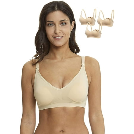 HOFISH Nursing Bras for Breastfeeding Seamless Soft Wirefree Pregnancy Bra 3Pack Beige Small
HOFISH Nursing Bras for Breastfeeding Seamless Soft Wirefree Pregnancy Bra 3Pack Beige Small