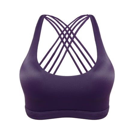 FANNYC Women 1-3 Pack Cross Back Sport Bras Padded Strappy Criss Cross Cropped Bras for Yoga Workout Fitness
FANNYC Women 1-3 Pack Cross Back Sport Bras Padded Strappy Criss Cross Cropped Bras for Yoga Workout Fitness