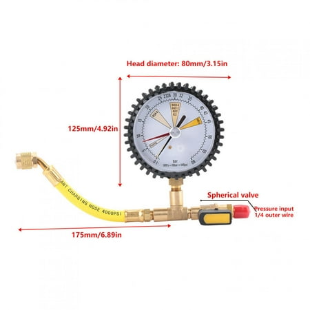 Henmomu Pressure Test Gauge Pressure Gauge Easy And Convenient Air Conditioning Pressure Test For Air Conditioning Car Refrigerant
Henmomu Pressure Test Gauge Pressure Gauge Easy And Convenient Air Conditioning Pressure Test For Air Conditioning Car Refrigerant