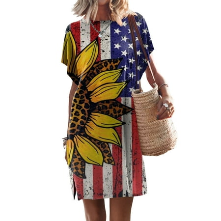 Hvyesh Summer Dresses Women 2023 Casual Beach Midi Dress Red White and Blue Print Crewneck Side Split Sundresses Short Sleeve Trendy Dresses Yellow
Hvyesh Summer Dresses Women 2023 Casual Beach Midi Dress Red White and Blue Print Crewneck Side Split Sundresses Short Sleeve Trendy Dresses Yellow