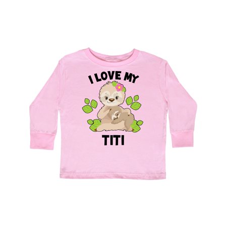Inktastic Cute Sloth I Love My Titi with Green Leaves Gift Toddler Boy or Toddler Girl Long Sleeve T-Shirt
Inktastic Cute Sloth I Love My Titi with Green Leaves Gift Toddler Boy or Toddler Girl Long Sleeve T-Shirt