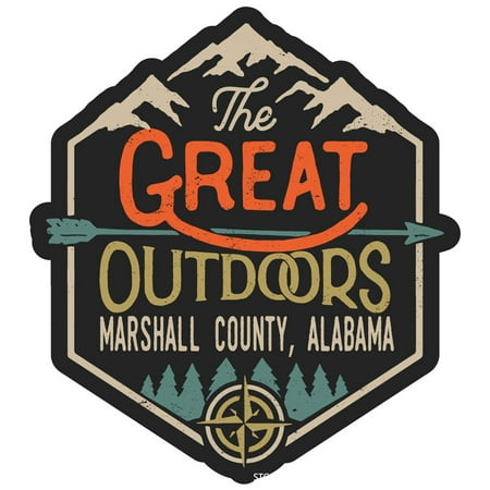Marshall County Alabama The Great Outdoors Design 4-Inch Magnet