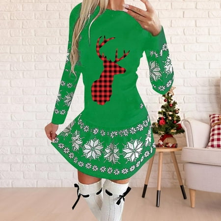 Zedker Fall Wedding Guest Dresses for Women Long Sleeve Dress for Women Formal Women s Casual Christmas Printed Round Neck Ruffle Hem Long Sleeve Dress
Zedker Fall Wedding Guest Dresses for Women Long Sleeve Dress for Women Formal Women s Casual Christmas Printed Round Neck Ruffle Hem Long Sleeve Dress