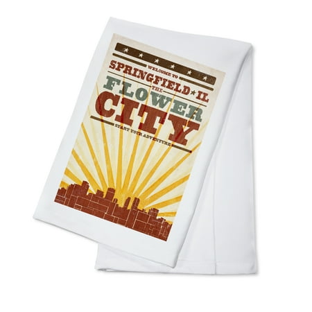 Springfield Illinois Skyline and Sunburst Screenprint Style (100% Cotton Tea Towel Decorative Hand Towel Kitchen and Home)
Springfield Illinois Skyline and Sunburst Screenprint Style (100% Cotton Tea Towel Decorative Hand Towel Kitchen and Home)