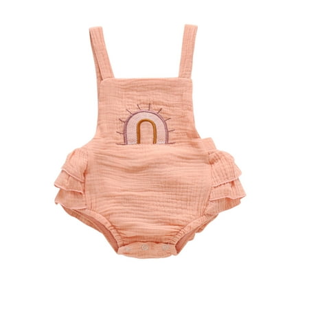 

Mikilon Newborn Infant Baby Boys Girls Sleeveless Rainbow Romper Bodysuit Clothes Pajama Onesie for Baby Girls 18-24 Months Pink on Sale