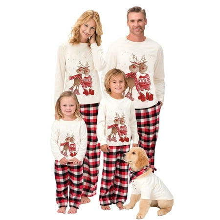 HESHENG Family Matching Christmas Pajama Sets Deer Top+Plaid Pants 2PCS Xmas Sleepwear PJs Lounge-wear
HESHENG Family Matching Christmas Pajama Sets Deer Top+Plaid Pants 2PCS Xmas Sleepwear PJs Lounge-wear