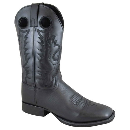 Smoky Mountain Mens Outlaw Black Leather Cowboy Boots 13 EE