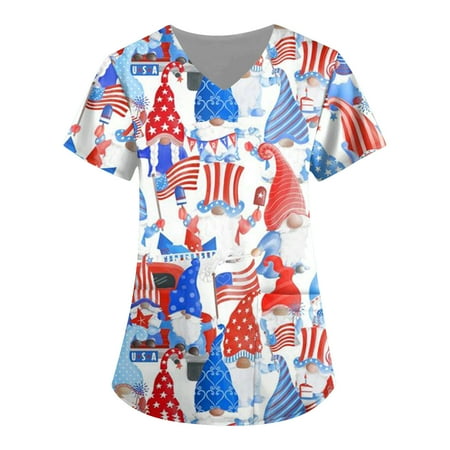 Black Scrubs Tops For Women With Pockets Independence Day Print Breathable Patterned Short Sleeve V-Neck Plus Size Shirts Tee Tops With Pockets
Black Scrubs Tops For Women With Pockets Independence Day Print Breathable Patterned Short Sleeve V-Neck Plus Size Shirts Tee Tops With Pockets