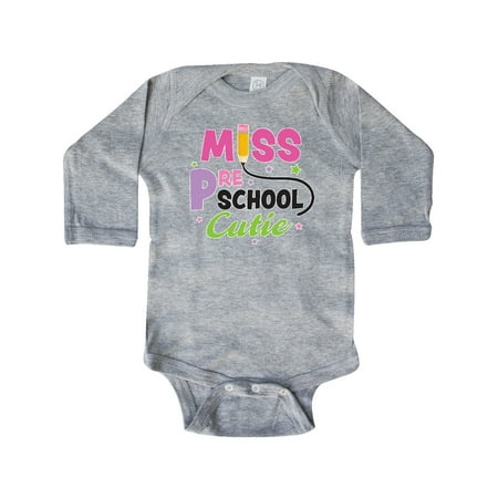 Inktastic Miss Preschool Cutie with Pencil and Stars Gift Baby Girl Long Sleeve Bodysuit
Inktastic Miss Preschool Cutie with Pencil and Stars Gift Baby Girl Long Sleeve Bodysuit