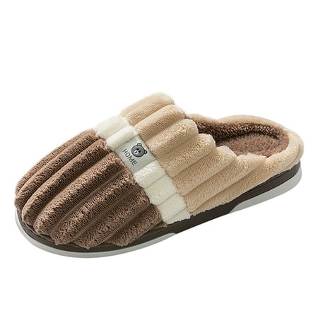 Couples Men Slip On Furry Plush Flat Home Winter Round Toe Keep Warm Stripe Print Slippers Shoes
Couples Men Slip On Furry Plush Flat Home Winter Round Toe Keep Warm Stripe Print Slippers Shoes