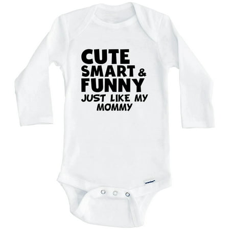 Cute Smart And Funny Like My Mommy Funny One Piece Baby Bodysuit (Long Sleeve) 3-6 Months White
Cute Smart And Funny Like My Mommy Funny One Piece Baby Bodysuit (Long Sleeve) 3-6 Months White