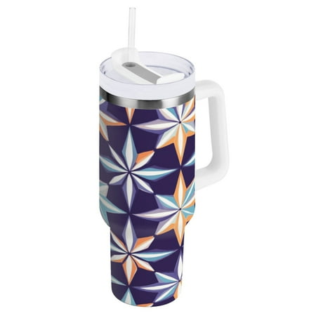 Stainless Steel Tumbler with Straw and Handle Double Wall Insulated Tumblers Geometric Stars
Stainless Steel Tumbler with Straw and Handle Double Wall Insulated Tumblers Geometric Stars