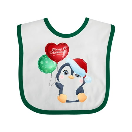 Inktastic Merry Christmas Penguin Gift Baby Boy or Baby Girl Bib