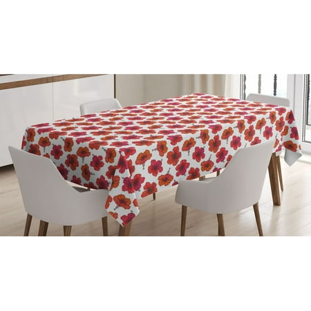 Floral Tablecloth Garden Art High Detail Hibiscus Flowers Exotic Botany in Warm Colors Print Rectangle Satin Table Cover for Dining Room and Kitchen 52 X 70 Vermilion and White by Ambesonne
Floral Tablecloth Garden Art High Detail Hibiscus Flowers Exotic Botany in Warm Colors Print Rectangle Satin Table Cover for Dining Room and Kitchen 52 X 70 Vermilion and White by Ambesonne